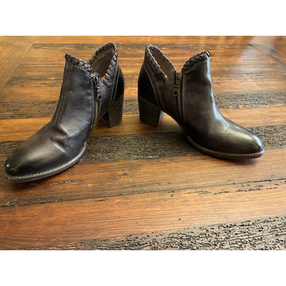 Bed|Stu Ankle Boots "Carla" Hand Stitch Luxury Leather Booties Women's Size 8 - Picture 3 of 5